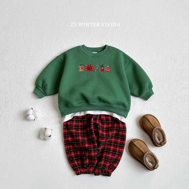Vivid I - Korean Children Fashion - #toddlerclothing - Check Fleece Jogger Pants - 8