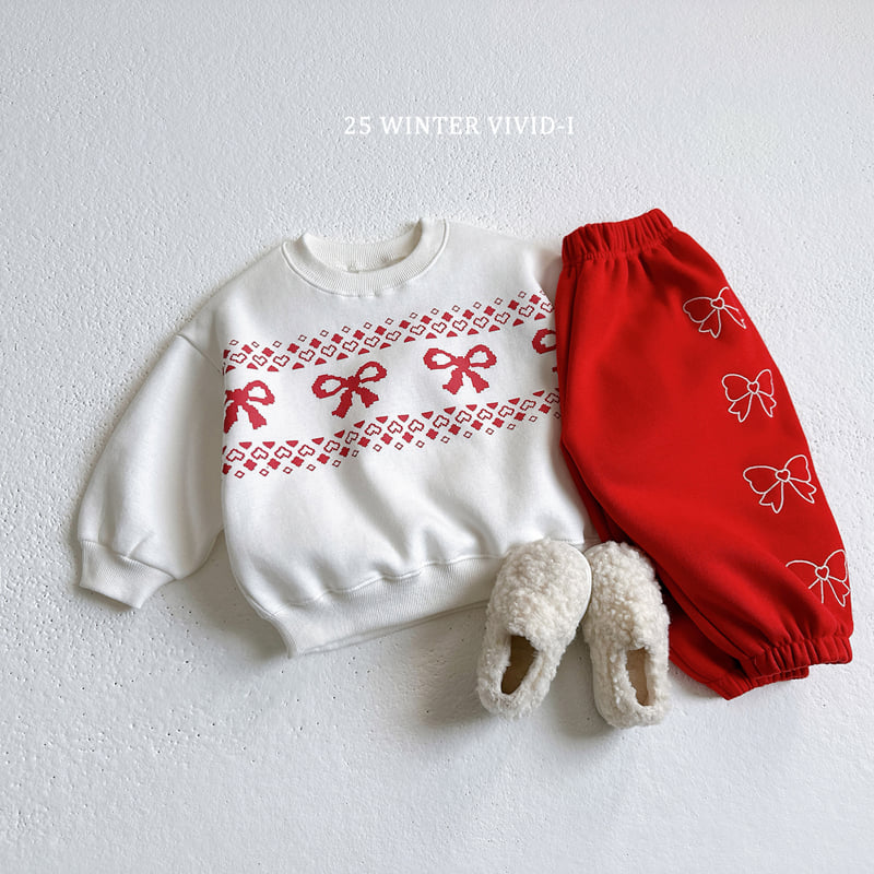 Vivid I - Korean Children Fashion - #toddlerclothing - Ribbon Nordic Sweatshirt - 6