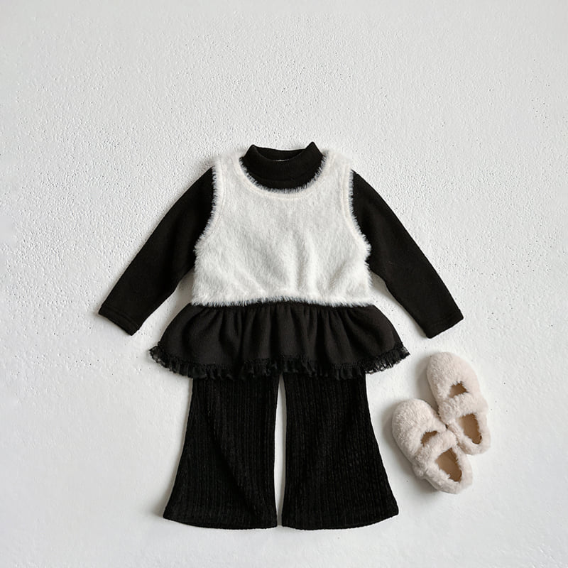 Vivid I - Korean Children Fashion - #toddlerclothing - Angora Sleeveless Top - 5