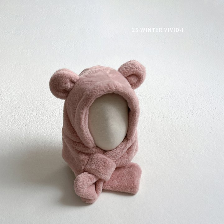 Vivid I - Korean Children Fashion - #todddlerfashion - Bear Hat Neck Warmer - 4