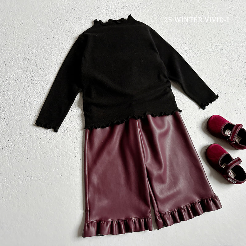 Vivid I - Korean Children Fashion - #toddlerclothing - Peach Fleece Wave Tee - 9
