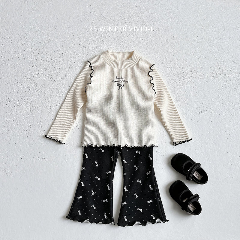 Vivid I - Korean Children Fashion - #toddlerclothing - Winter Love Ribbed Tee - 8