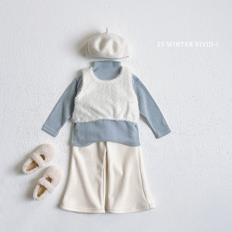 Vivid I - Korean Children Fashion - #toddlerclothing - Velour Bootcut Pants - 7
