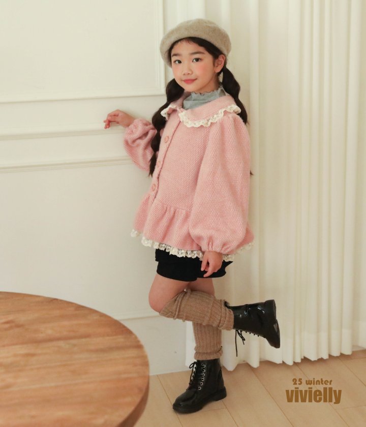 Vivielly - Korean Children Fashion - #childofig - Lace Cardigan - 5