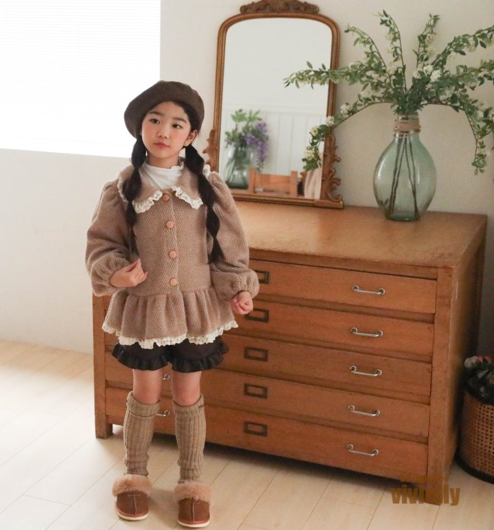 Vivielly - Korean Children Fashion - #childofig - Lace Cardigan - 6