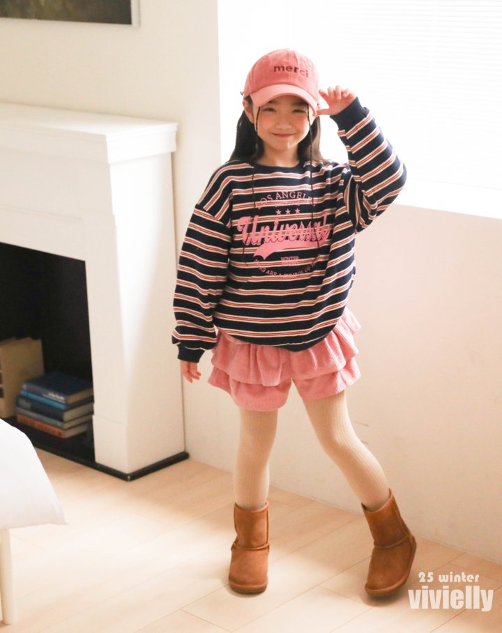 Vivielly - Korean Children Fashion - #childofig - Stripe Sweatshirt - 4