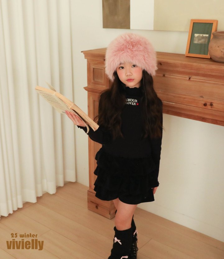 Vivielly - Korean Children Fashion - #childrensboutique - Wave Ribbed Tee