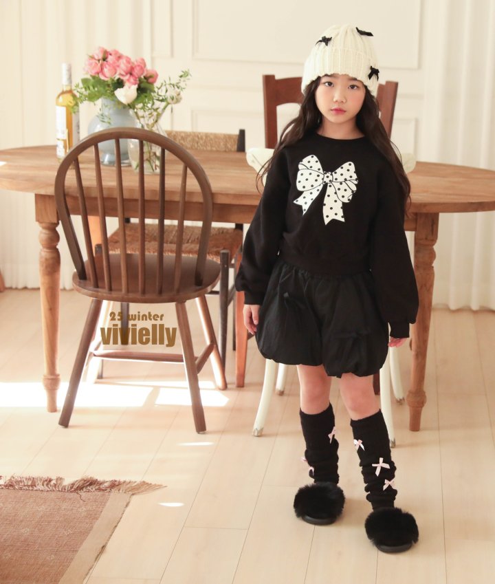 Vivielly - Korean Children Fashion - #designkidswear - Dot Ribbon Sweatshirt - 7
