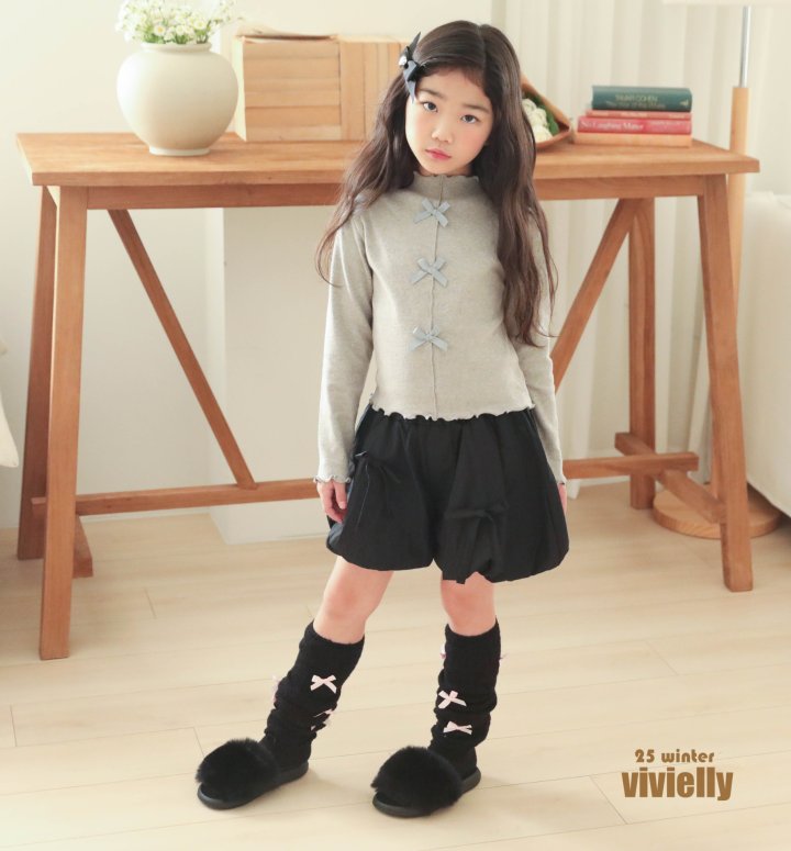 Vivielly - Korean Children Fashion - #designkidswear - Dodo Balloon Skirted Pants - 6
