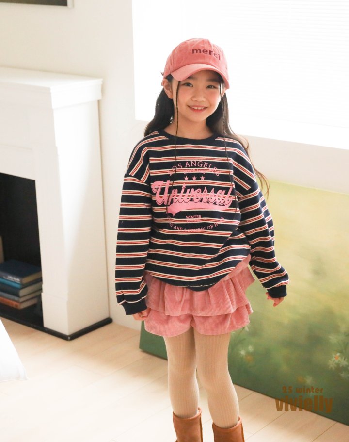 Vivielly - Korean Children Fashion - #designkidswear - Dana Tiered Skirted Pants - 5