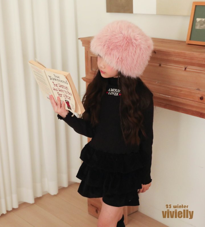 Vivielly - Korean Children Fashion - #discoveringself - Wave Ribbed Tee - 3
