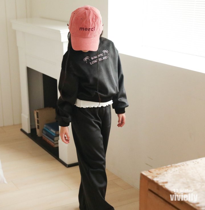 Vivielly - Korean Children Fashion - #fashionkids - Joy Ribbed Sweatshirt - 8