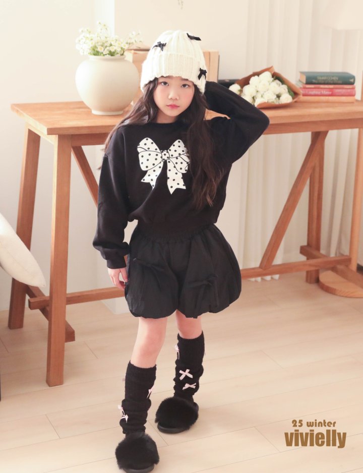 Vivielly - Korean Children Fashion - #fashionkids - Dot Ribbon Sweatshirt - 9