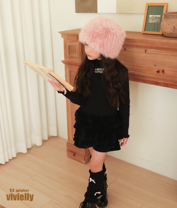 Vivielly - Korean Children Fashion - #kidsshorts - Wave Ribbed Tee - 5