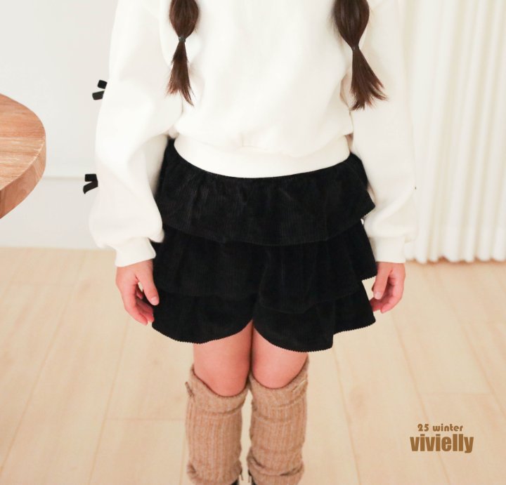 Vivielly - Korean Children Fashion - #kidsshorts - Dana Tiered Skirted Pants - 8