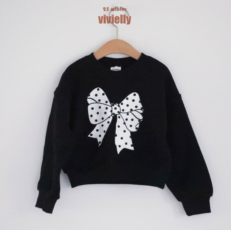 Vivielly - Korean Children Fashion - #kidsstore - Dot Ribbon Sweatshirt - 11