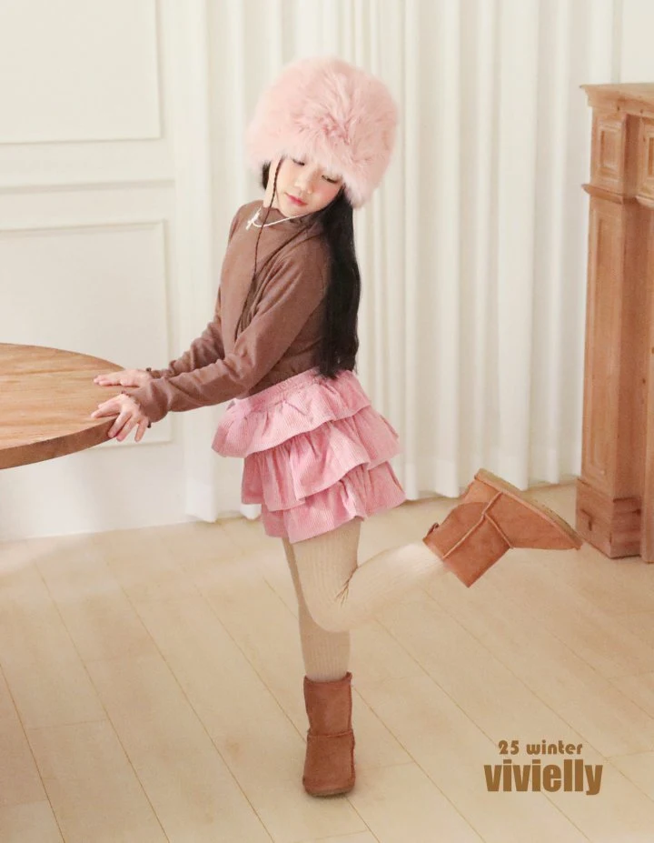 Vivielly - Korean Children Fashion - #kidsstore - Dana Tiered Skirted Pants - 9