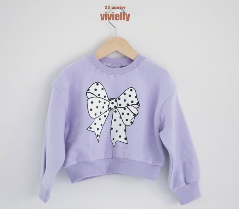 Vivielly - Korean Children Fashion - #kidzfashiontrend - Dot Ribbon Sweatshirt - 12