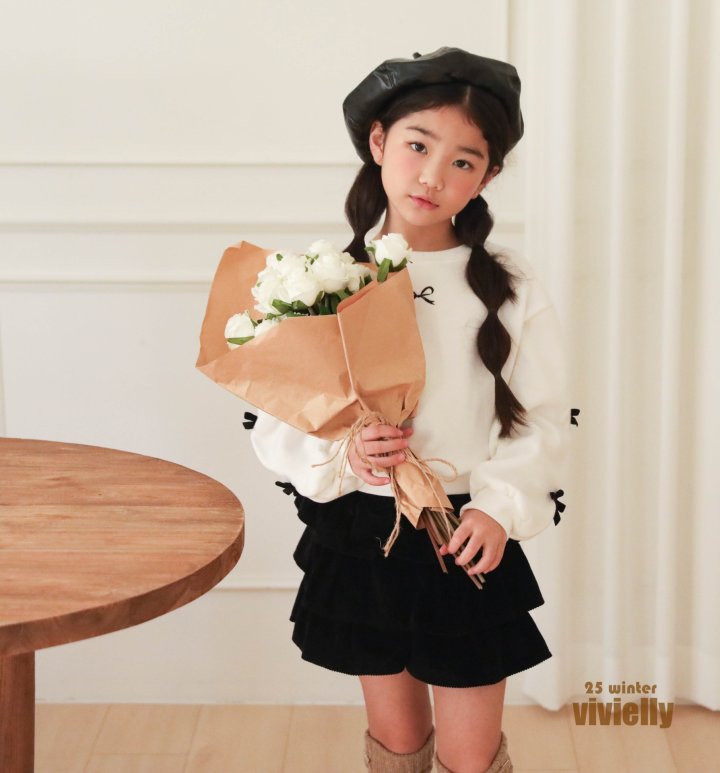 Vivielly - Korean Children Fashion - #kidzfashiontrend - Dana Tiered Skirted Pants - 10
