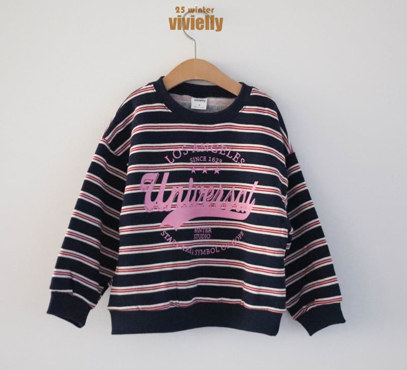 Vivielly - Korean Children Fashion - #littlefashionista - Stripe Sweatshirt - 12
