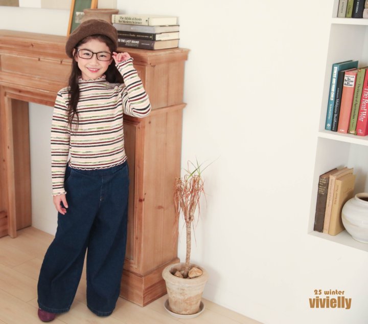 Vivielly - Korean Children Fashion - #magicofchildhood - Heidi Turtleneck Tee - 3