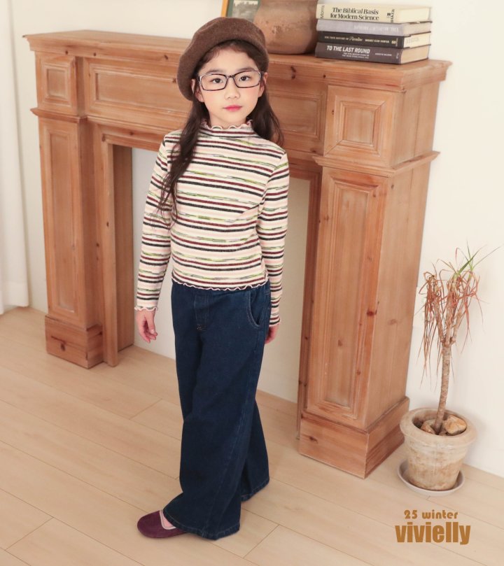 Vivielly - Korean Children Fashion - #magicofchildhood - Heidi Turtleneck Tee - 4