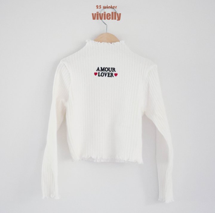 Vivielly - Korean Children Fashion - #minifashionista - Wave Ribbed Tee - 11