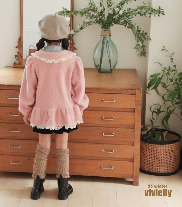Vivielly - Korean Children Fashion - #minifashionista - Lace Cardigan - 3