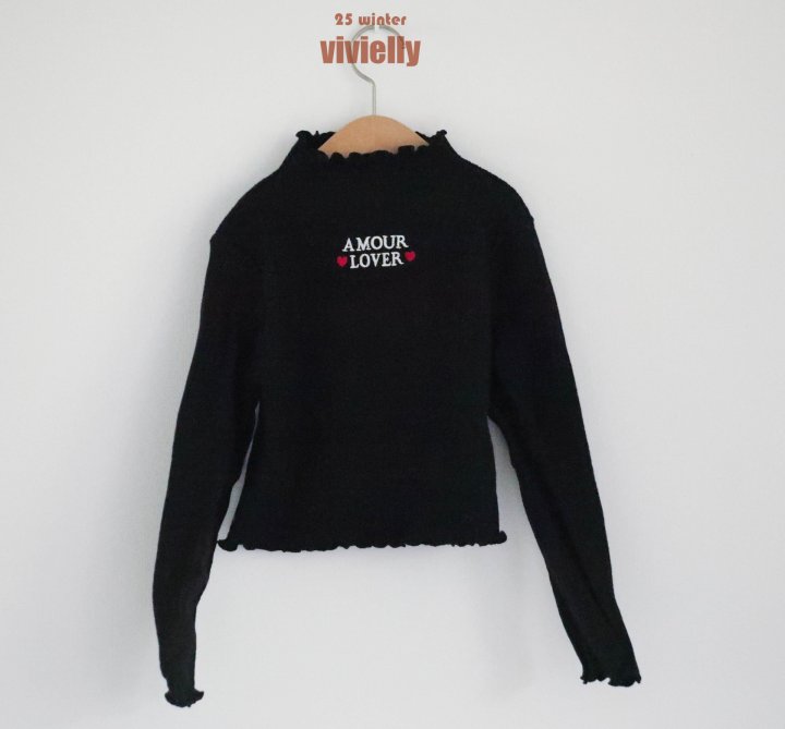 Vivielly - Korean Children Fashion - #prettylittlegirls - Wave Ribbed Tee - 12
