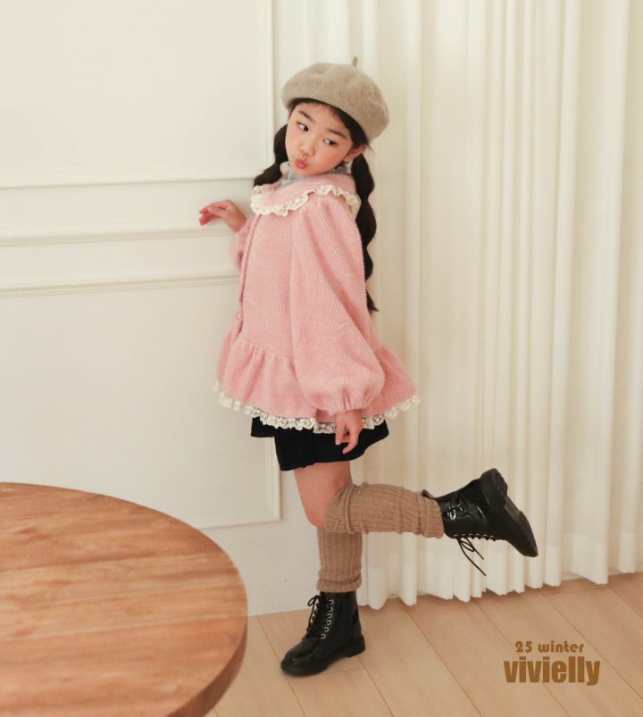 Vivielly - Korean Children Fashion - #minifashionista - Lace Cardigan - 4