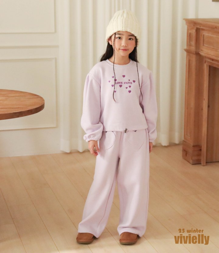 Vivielly - Korean Children Fashion - #stylishchildhood - Heart Wide Pants - 9
