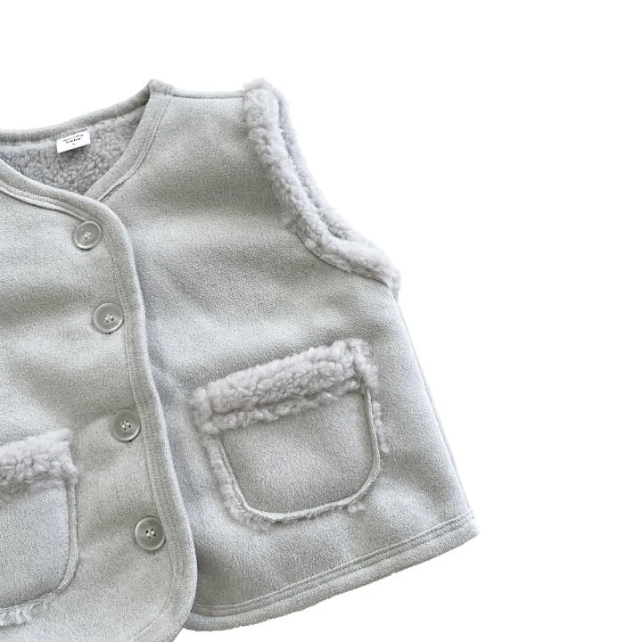 Woodie - Korean Children Fashion - #designkidswear - Shearling Vest - 11
