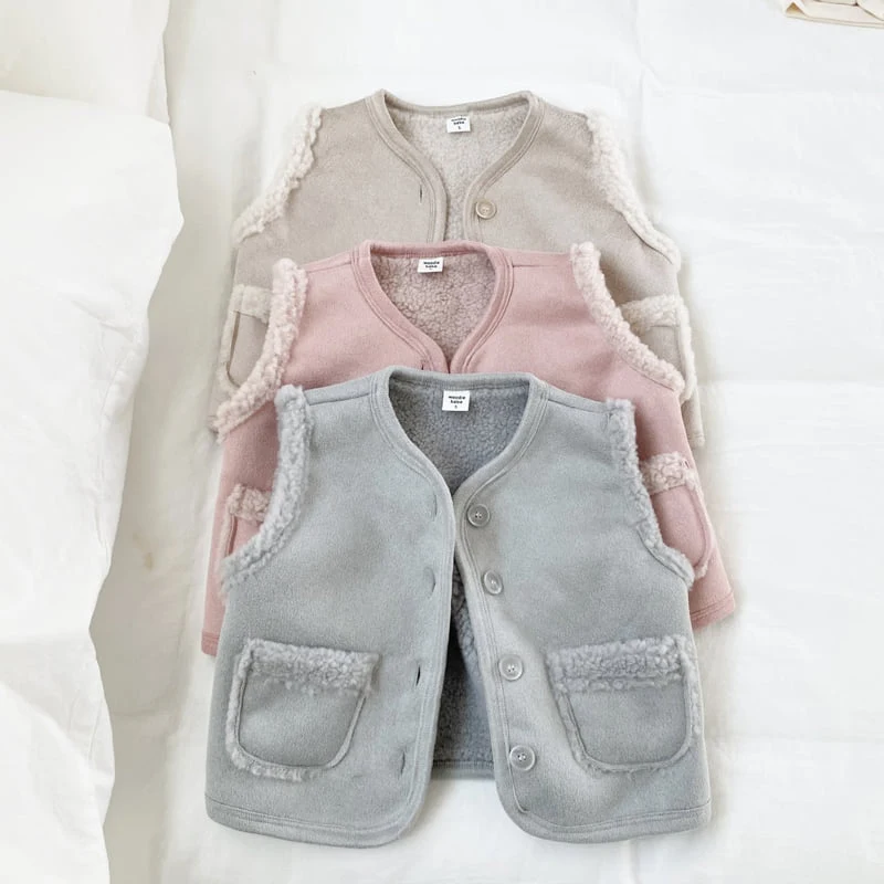 Woodie - Korean Children Fashion - #discoveringself - Shearling Vest - 12