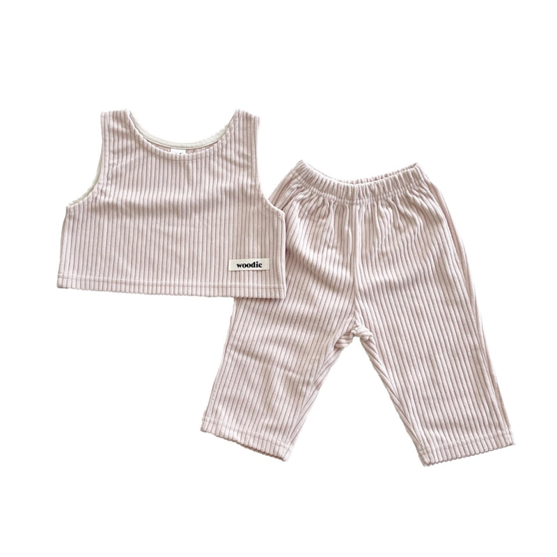 Woodie - Korean Children Fashion - #discoveringself - Corduroy Vest Set - 5