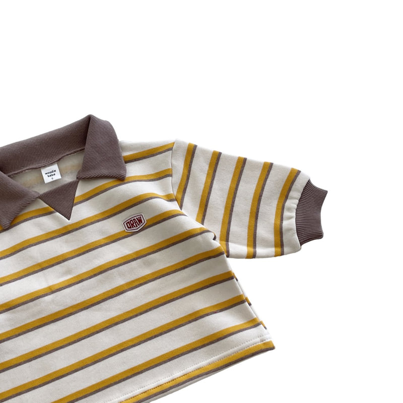 Woodie - Korean Children Fashion - #designkidswear - Draw Collar Tee - 4