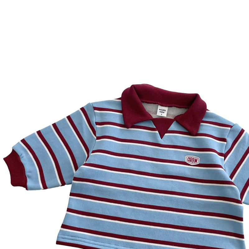 Woodie - Korean Children Fashion - #kidsshorts - Draw Collar Tee - 6