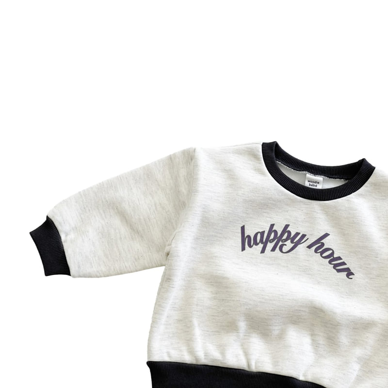 Woodie - Korean Children Fashion - #kidsshorts - Happy Hour Sweatshirt - 3