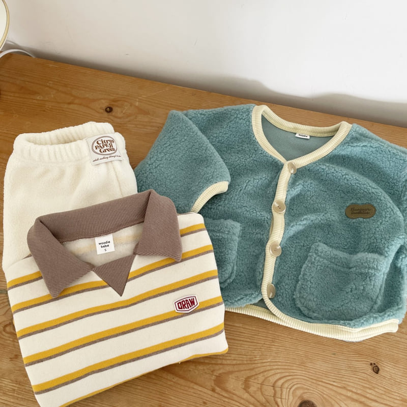 Woodie - Korean Children Fashion - #kidsstore - Draw Collar Tee - 7