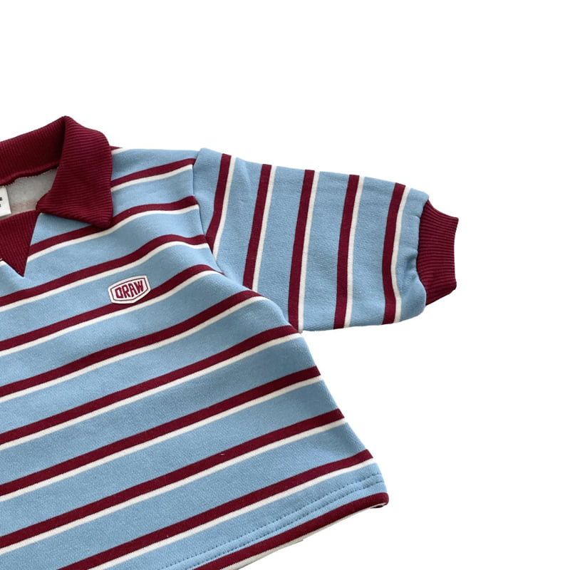 Woodie - Korean Children Fashion - #kidzfashiontrend - Draw Collar Tee - 8