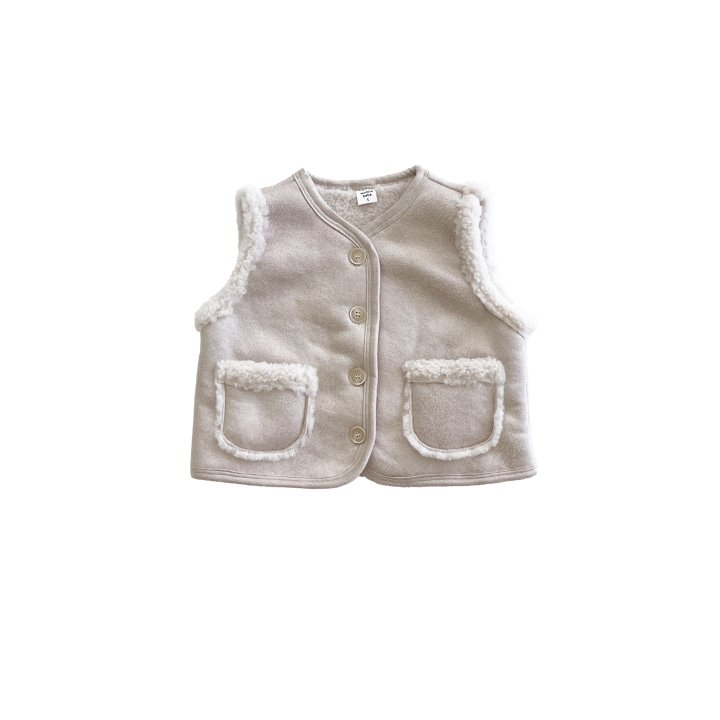 Woodie - Korean Children Fashion - #littlefashionista - Shearling Vest - 2