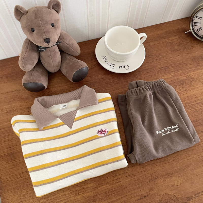 Woodie - Korean Children Fashion - #littlefashionista - Draw Collar Tee - 10