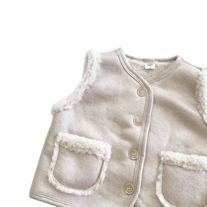 Woodie - Korean Children Fashion - #magicofchildhood - Shearling Vest - 3