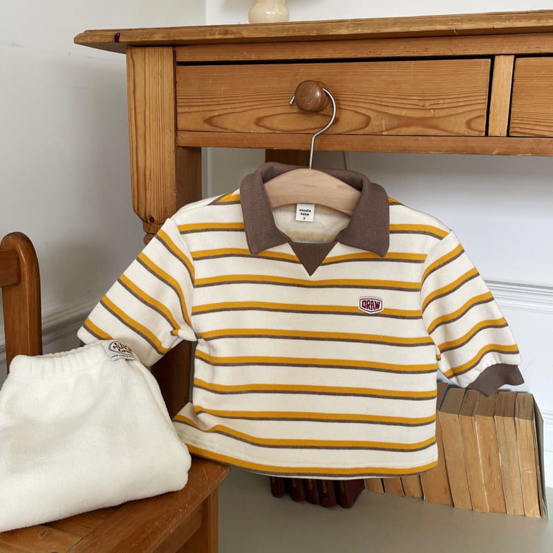 Woodie - Korean Children Fashion - #magicofchildhood - Draw Collar Tee - 11