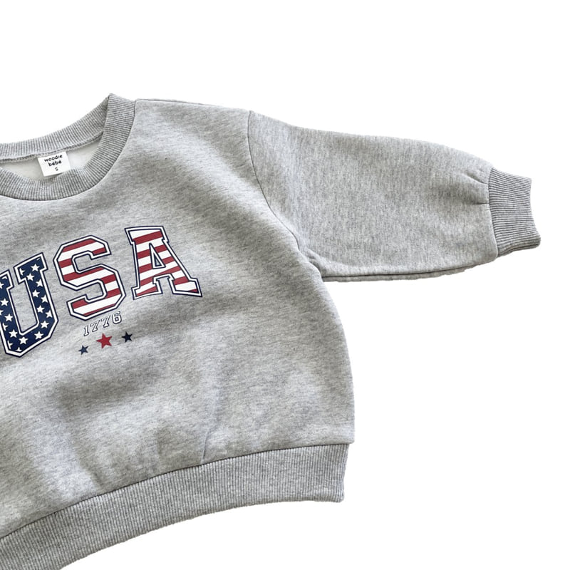 Woodie - Korean Children Fashion - #magicofchildhood - USA Sweatshirt - 7