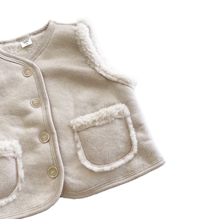 Woodie - Korean Children Fashion - #magicofchildhood - Shearling Vest - 4