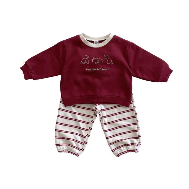 Woodie - Korean Children Fashion - #minifashionista - Go Go Dino Set - 2