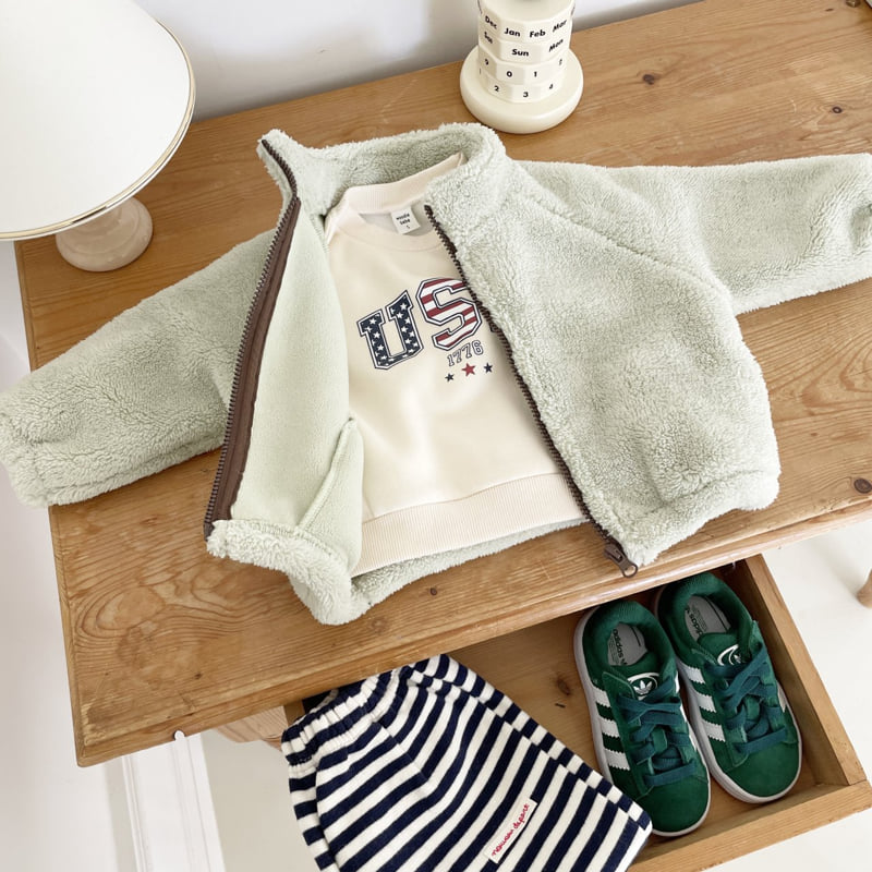 Woodie - Korean Children Fashion - #minifashionista - USA Sweatshirt - 8