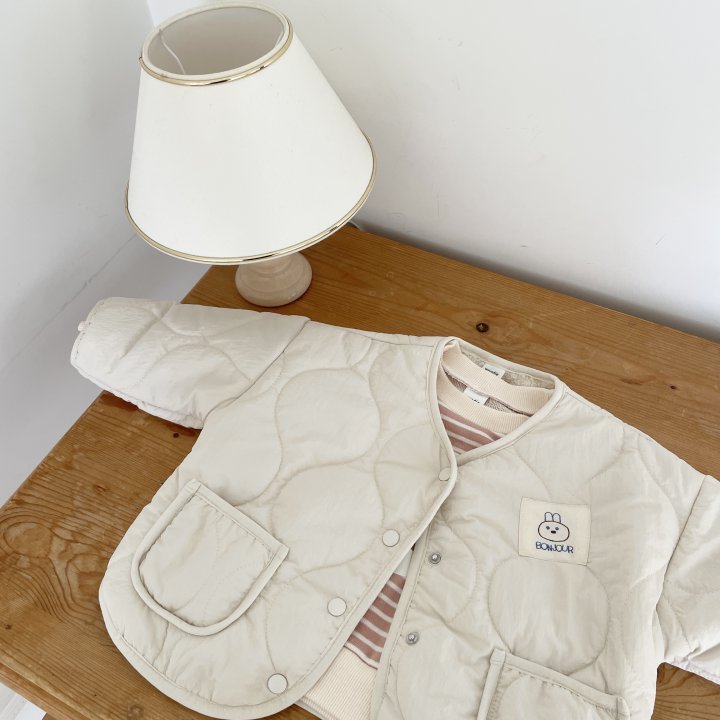 Woodie - Korean Children Fashion - #prettylittlegirls - Rabbit Quilted Jacket - 8