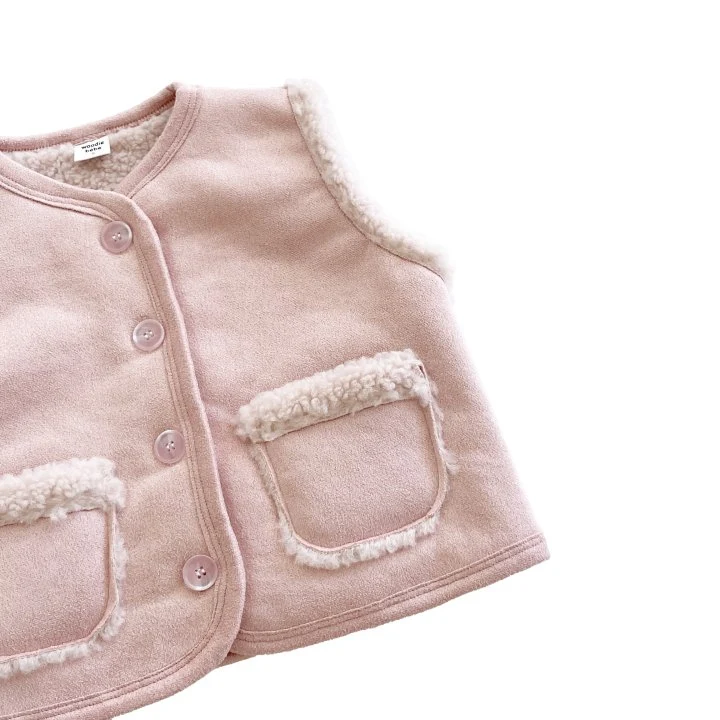 Woodie - Korean Children Fashion - #stylishchildhood - Shearling Vest - 8