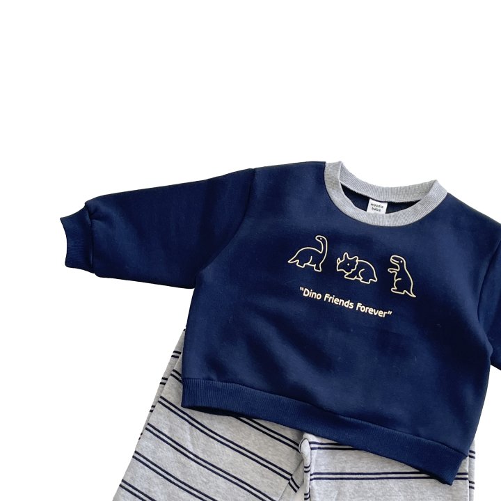 Woodie - Korean Children Fashion - #stylishchildhood - Go Go Dino Set - 6